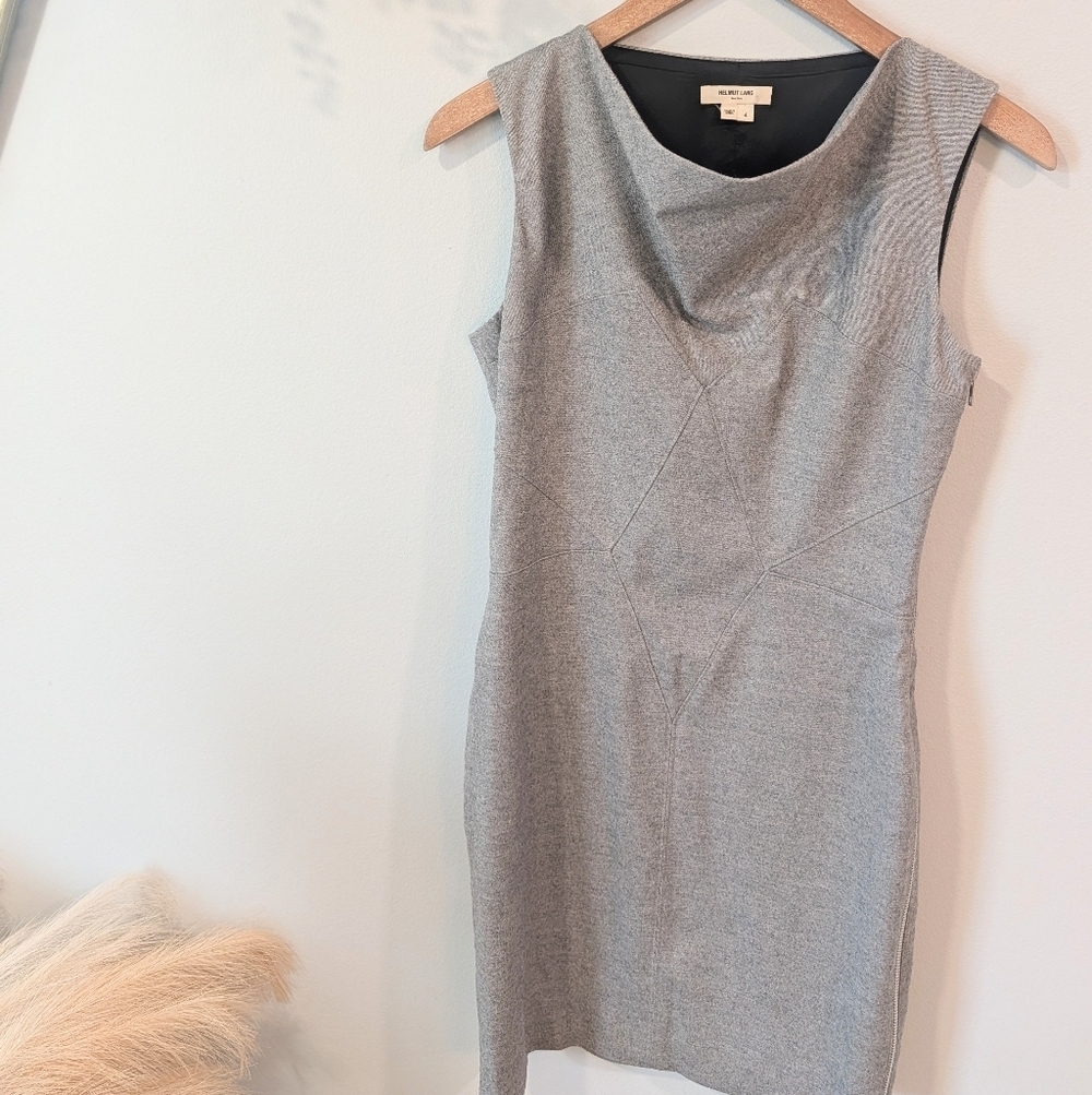 Helmut Lang Charcoal Midi Dress Size 4